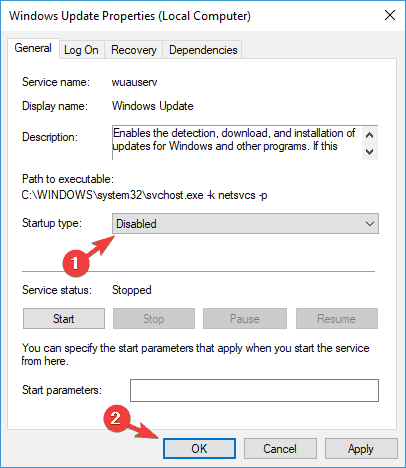 Ошибка обновления 0x80080005 в Windows